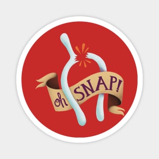 Funny Thanksgiving Oh Snap Wishbone Illustration Magnet